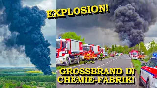 +++ EXPLOSIONSGEFAHR! GIGANTISCHER GROSSBRAND IN CHEMIE-FABRIK +++ MEGA RAUCHSÄULE | FEUERWEHR