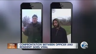 Confrontation between officer and resident goes viral