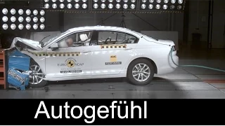 Volkswagen Passat 2015 crash test & front assist with emergency braking test