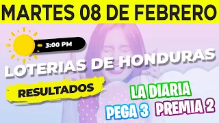 Sorteo 3PM Loto Honduras, La Diaria, Pega 3, Premia 2, Martes 8 de Febrero del 2022 | Ganador 😱🤑💰💵