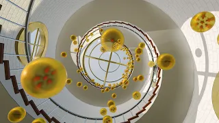 Dragon Ball Z on spiral stair - Rigid Body simulation 3D Animation (Cinema 4D - U-RENDER) Robo Video