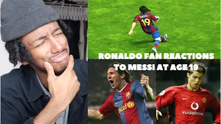 Ronaldo Fan Reaction To Messi At Age 19
