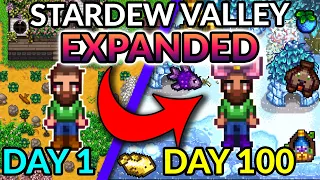 I Played 100 Days of Stardew Valley EXPANDED and THIS Happened!