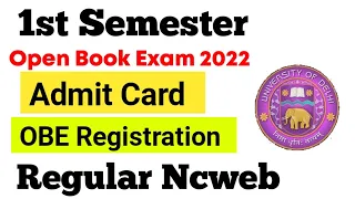 DU | NCWEB First Semester Admit Card For OBE Exam 2022 | NCWEB 1st semester OBE Registration  2022