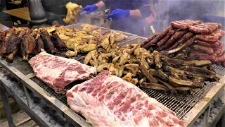 Italy Street Food. Burgers, BeefSteaks, Grilled Meat, Picanha, Smoked Pork, Fish, Ribs, Sausages