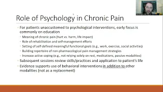 Cognitive-Behavioral Therapy for Pain, An Intro for the Family Medicine Provider