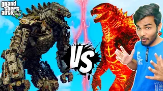 FIREGODZILLA vs MECHAGODZILLA in GTA 5 | Gta 5 tamil | Big Monsters Fight | GTA Tamilan