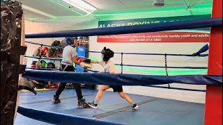 Ivan’s first time boxing.