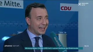 Paul Ziemiak (CDU) zu den Ergebnissen der Landtagswahlen in Brandenburg und Sachsen am 02.09.19