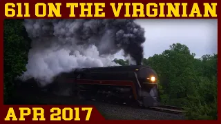 Norfolk & Western 611: April Showers over Roanoke (Roanoke to Greensboro 2017)