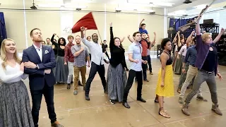 Watch Nick Cartell & the Cast of Les Miserables Raise the Flag in Rehearsal