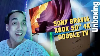 Sony X80K UHD 50 inch 4K Google TV 2022 Unboxing and First Impressions - Super Ganda