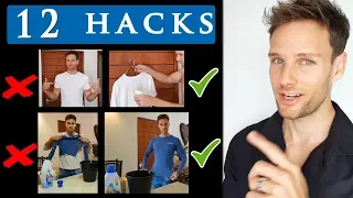 12 CLOTHING HACKS FOR MEN |  Cool clothing tips and tricks