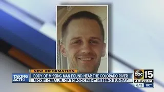 Missing man's body found near Colorado River