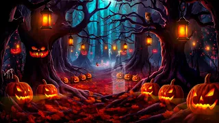 Autumn Haunted Forest Halloween Ambience w/ Relaxing Spooky Sound, Night Forest Sound & White Noise