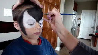 Black Spiderman Face Painting