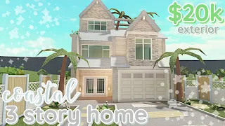 Coastal Bloxburg House Build: 2 Story Exterior *WITH VOICE*