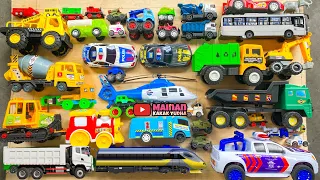 WADIDAW!! Found Police Cars, Fire Truck, Excavators, Army Tanks, Tank Cars, Poli, ATV, Helicopter