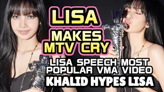 Lisa Makes MTV Cry | Khalid Hypes Up Lisa | Lisa Speech Most Popular VMA Video