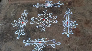 Mellikala muggulu || 5×3×1 dots || Easy muggulu || Daily rangoli designs