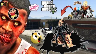 GTA 5 | GHOST RIDER SAVED SHINCHAN & FRANKLIN | PART-11 |BIGGEST ZOMBIE APOCALYPSE IN GTA 5