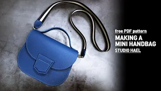 Making a mini handbag / 미니 핸드백 만들기 / Leather craft PDF / 가죽 공예 패턴