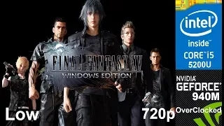 FINAL FANTASY XV  DEMO on Overclocked 940m, HP Pavilion 15 ab032TX Laptop