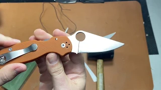 Spyderco Para 3 Rex 45 Edge Stability Test