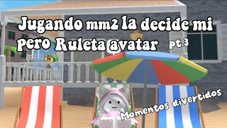 Jugando mm2 pero la ruleta decide mi avatar momentos divertidos || paupusheen