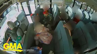 School bus driver faces child abuse charges after intentionally slamming on brakes | GMA