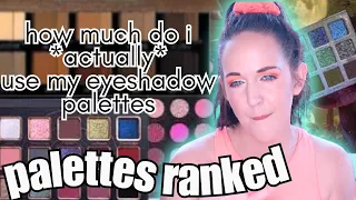 RANKING EVERY PALETTE I USED IN FEBRUARY BY USE! 🍀 HOW MUCH DO I ACTUALLY USE MY PALETTE COLLECTION?