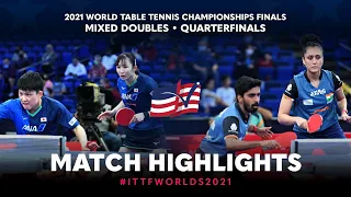 Harimoto T./Hayata H. vs Gnanasekaran S./Batra M. 2021 World Table Tennis Championships Finals XD QF