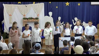 "Тихая Ночь" колокольчиками в исполнении детей воскресной школы