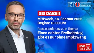 FPÖ-Pressekonferenz mit Herbert Kickl: „Einen echten Freiheitstag gibt es nur ohne Impfzwang“