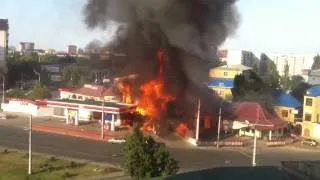 m.kala Момент Взрыва Заправки в Центре Махачкалы 08.08.14