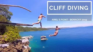 CLIFF DIVING @ARIEL'S POINT - BORACAY | (JUMP at Appox. 50 FEET HIGH)