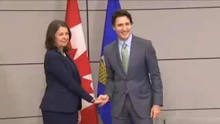 Prime Minister Trudeau and Alberta Premier Danielle Smith had the most awkward meeting