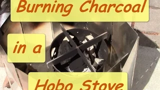 Burning Charcoal in a Hobo Stove