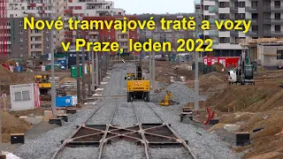 Nové tramvajové tratě a vozy v Praze, leden 2022 | 8K HDR