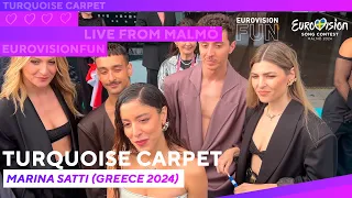 Turquoise Carpet 2024  - Marina Satti (Greece) | EurovisionFun