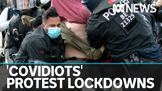 Protests against coronavirus lockdown measures spread in the UK and across Europe | ABC News