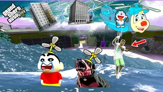 GTA 5 | SHINCHAN and FRANKLIN Surviving Tsunami IN GTA 5