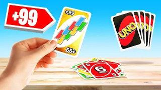 CHEAT Using A +99 CARD In UNO! (Always Win)