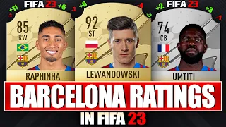 🎉 FC BARCELONA RATINGS IN FIFA 23!💥 FT. LEWANDOWSKI, RAPHINHA, DEMBELE,...