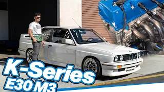 Real E30 M3 4piston K24 swapped hits dyno