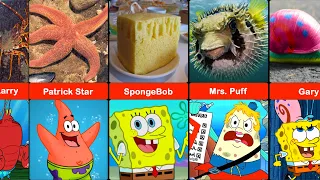 Comparison: SpongeBob SquarePants Characters In Real Life