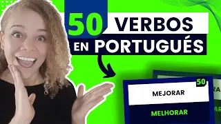 50 VERBOS EN PORTUGUÉS | APRENDER PORTUGUÉS FÁCIL!  📝 👉 [ Verbos más usados ] 👈😱