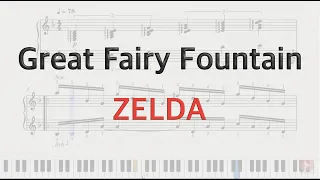 Great Fairy Fountain piano tutorial - Zelda (FREE SHEETS)