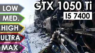 Metro Exodus | GTX 1050 Ti + i5-7400 | Low vs. Medium vs. High vs. Ultra vs. Extreme | 1080p