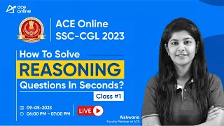 How to Solve REASONING Questions in Seconds Class- 1 | SSC CGL 2023 | Aishwaria Madam | Expert Tips